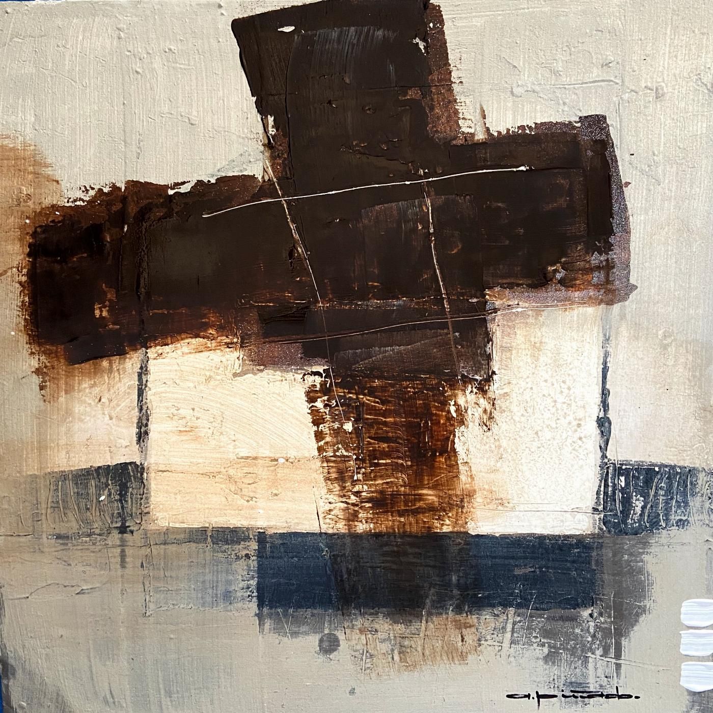 cuadro abstracto almudena pintado