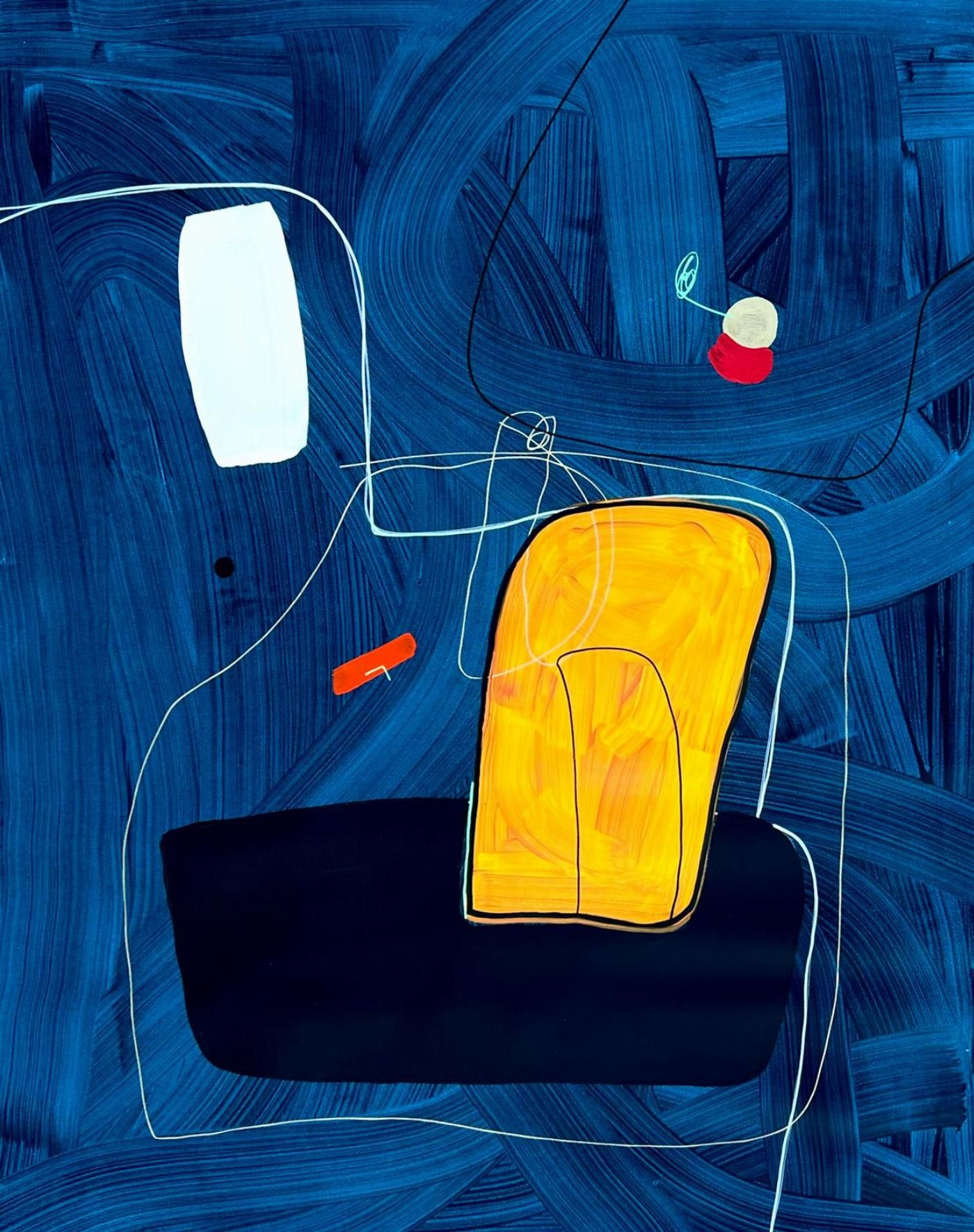 arte abstracto en distintos azules 